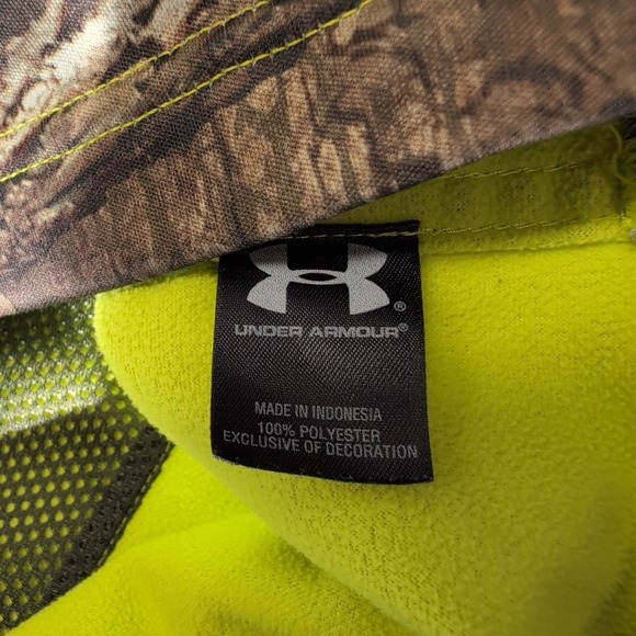 Under Armour Fleece Lined Heavy Shirt Sz Medium Camo Scent Control Mossy Oak - Picture 9 of 11